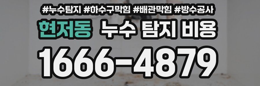 현저동 누수 탐지 비용