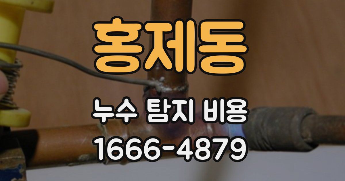 홍제동 누수 탐지 비용