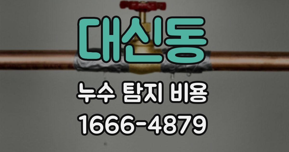 대신동 누수 탐지 비용
