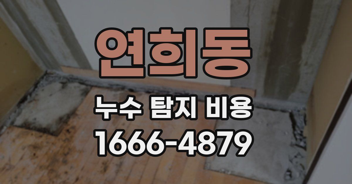 연희동 누수 탐지 비용