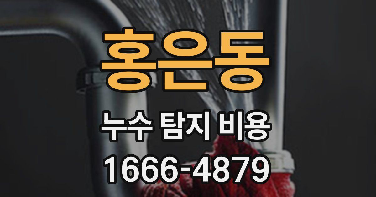 홍은동 누수 탐지 비용