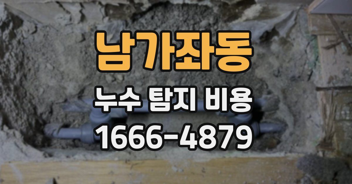 남가좌동 누수 탐지 비용