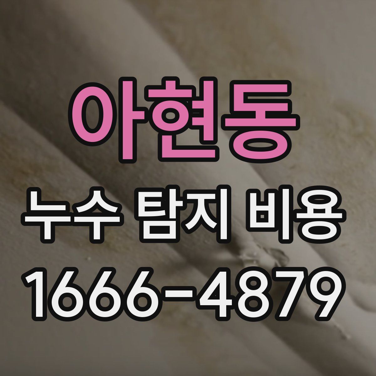 아현동 누수 탐지 비용