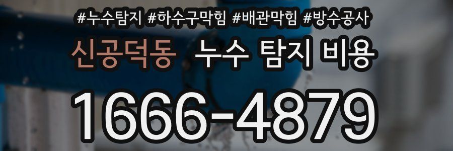 신공덕동 누수 탐지 비용