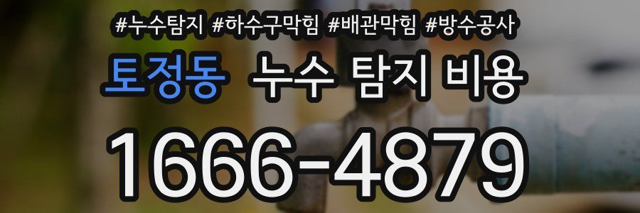 토정동 누수 탐지 비용