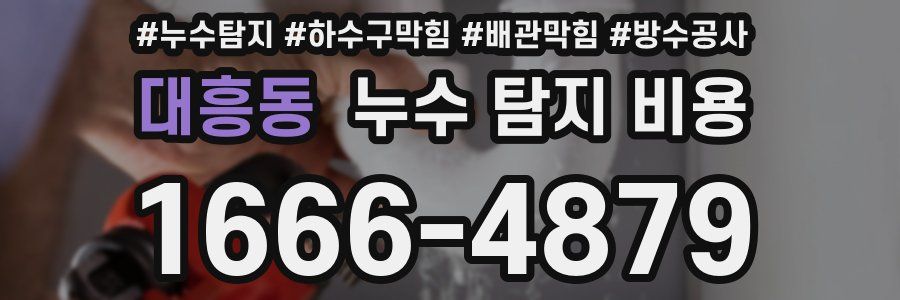 대흥동 누수 탐지 비용