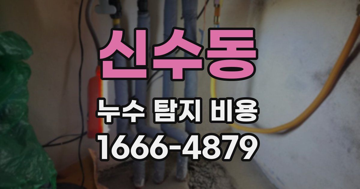 신수동 누수 탐지 비용