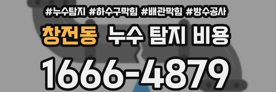 창전동 누수 탐지 비용