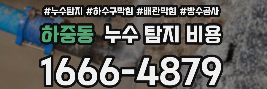 하중동 누수 탐지 비용