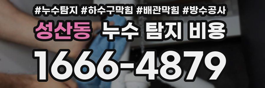 성산동 누수 탐지 비용
