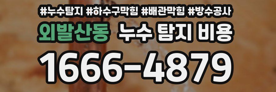 외발산동 누수 탐지 비용