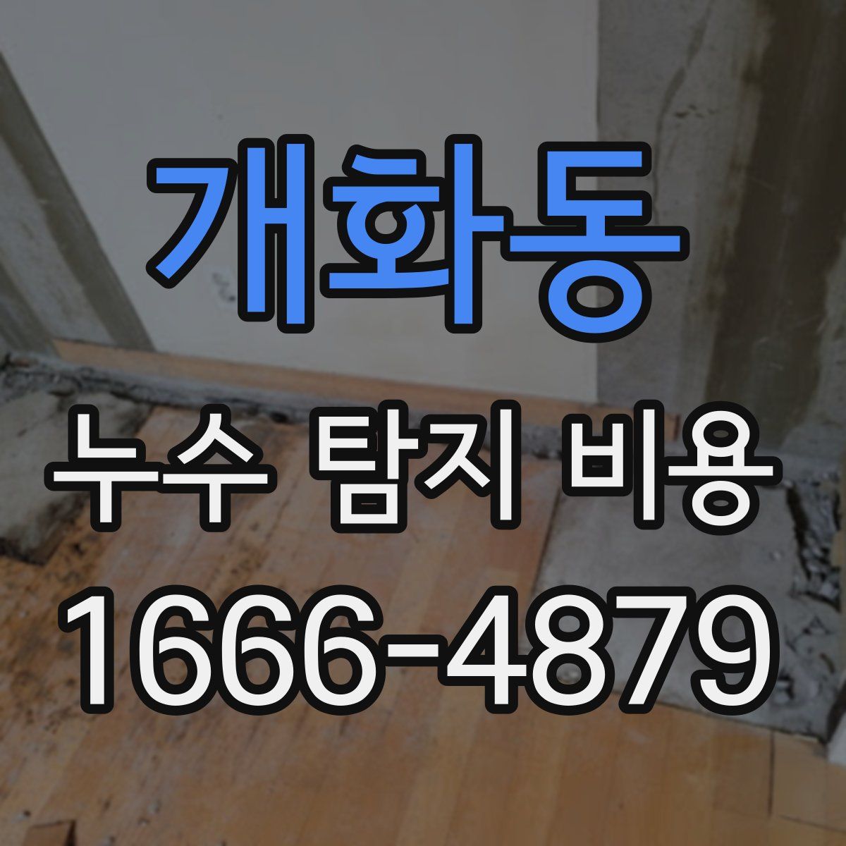 개화동 누수 탐지 비용