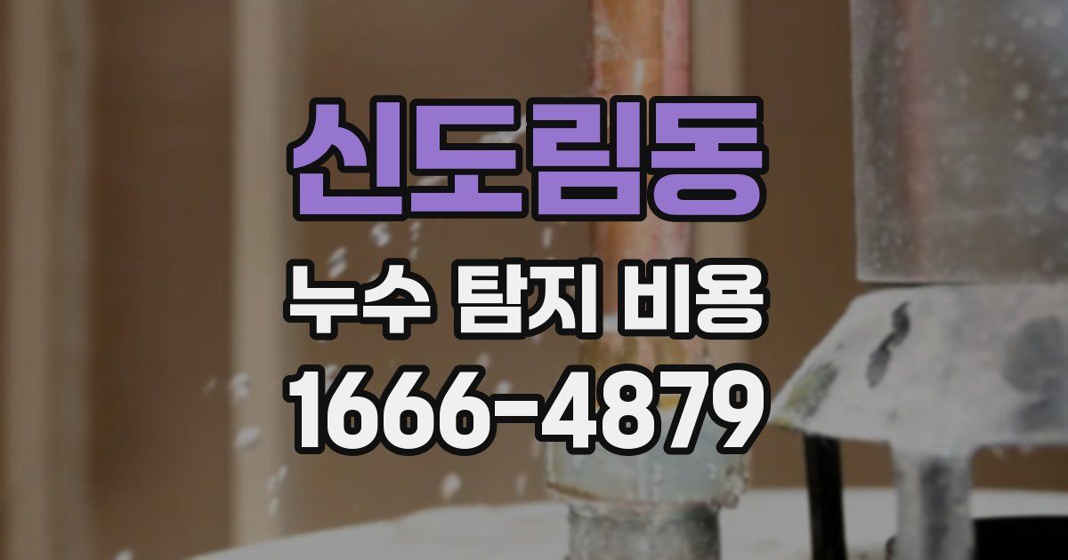 신도림동 누수 탐지 비용