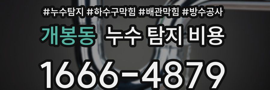 개봉동 누수 탐지 비용