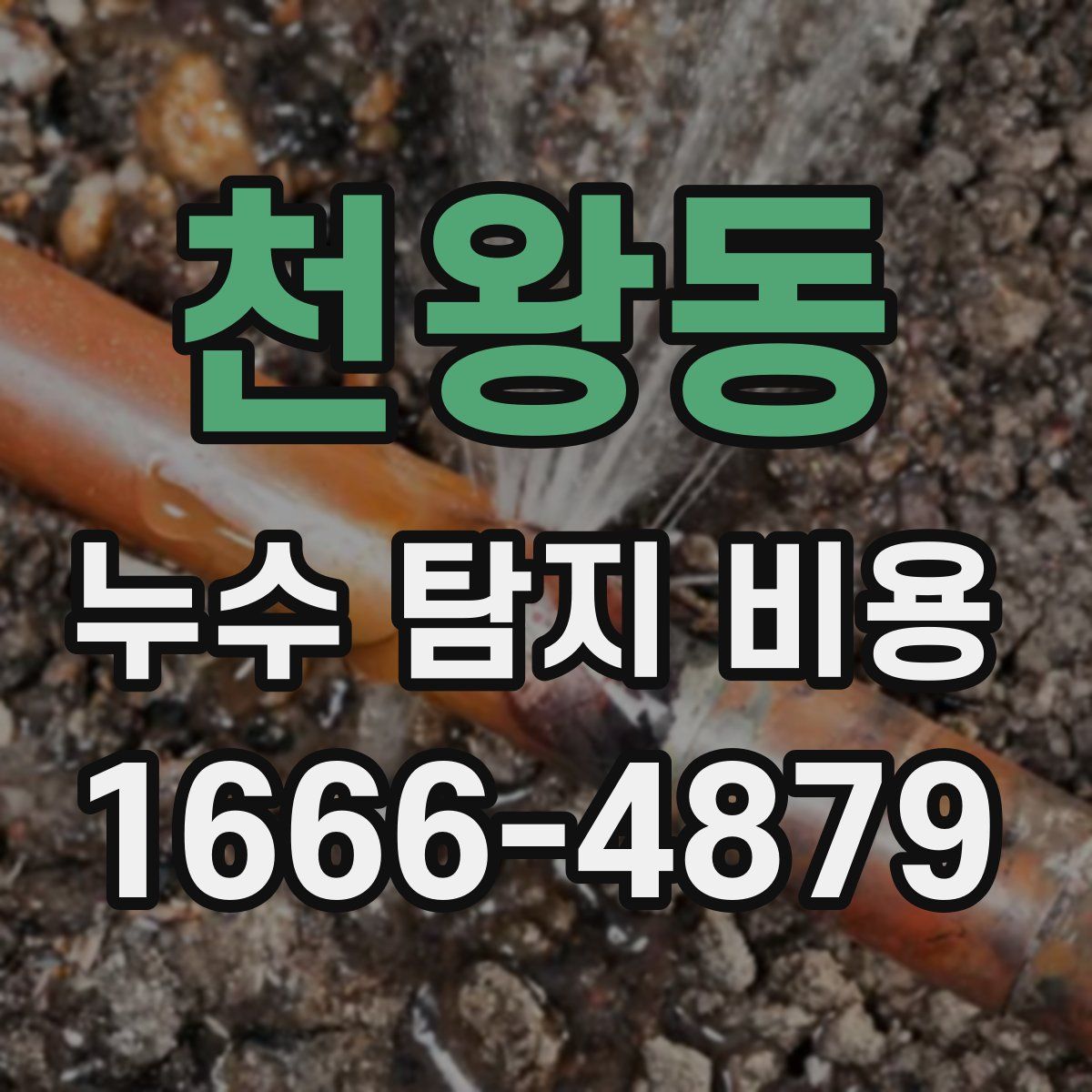 천왕동 누수 탐지 비용