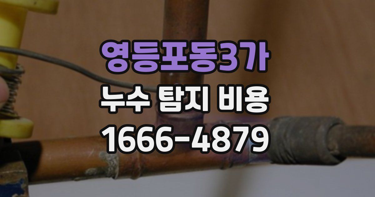 영등포동3가 누수 탐지 비용