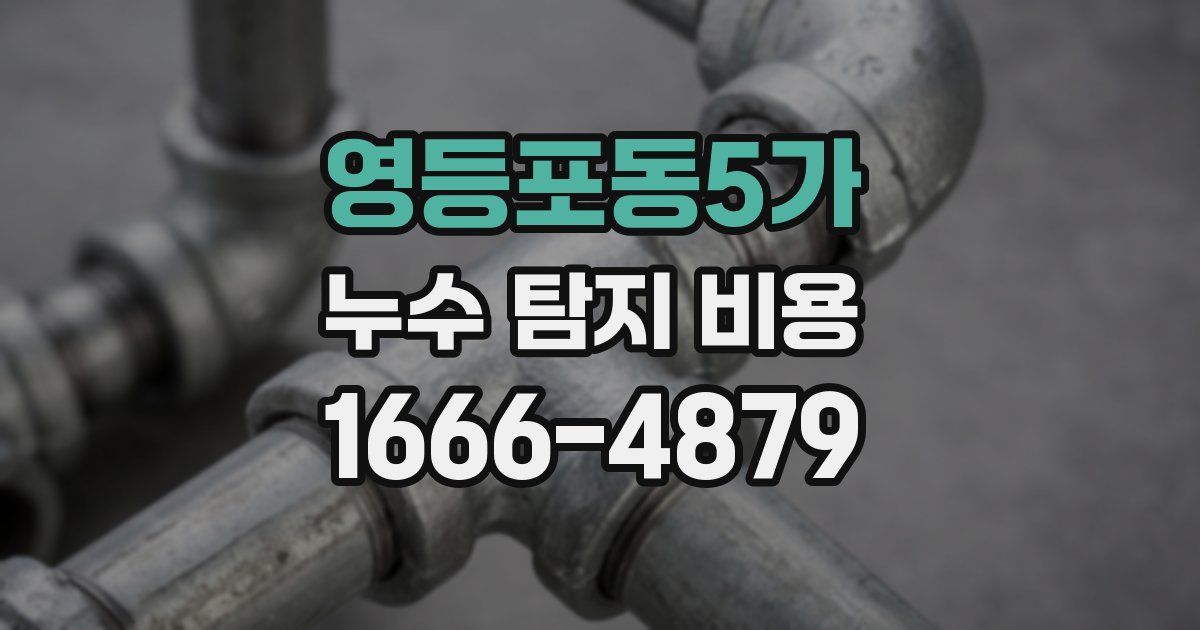 영등포동5가 누수 탐지 비용