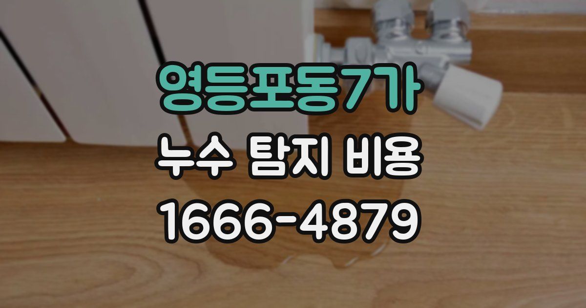영등포동7가 누수 탐지 비용