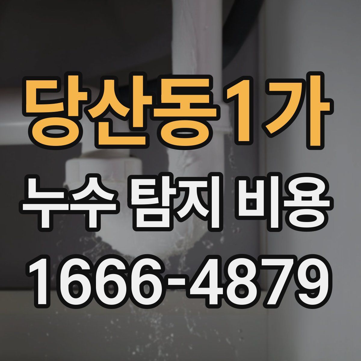 당산동1가 누수 탐지 비용