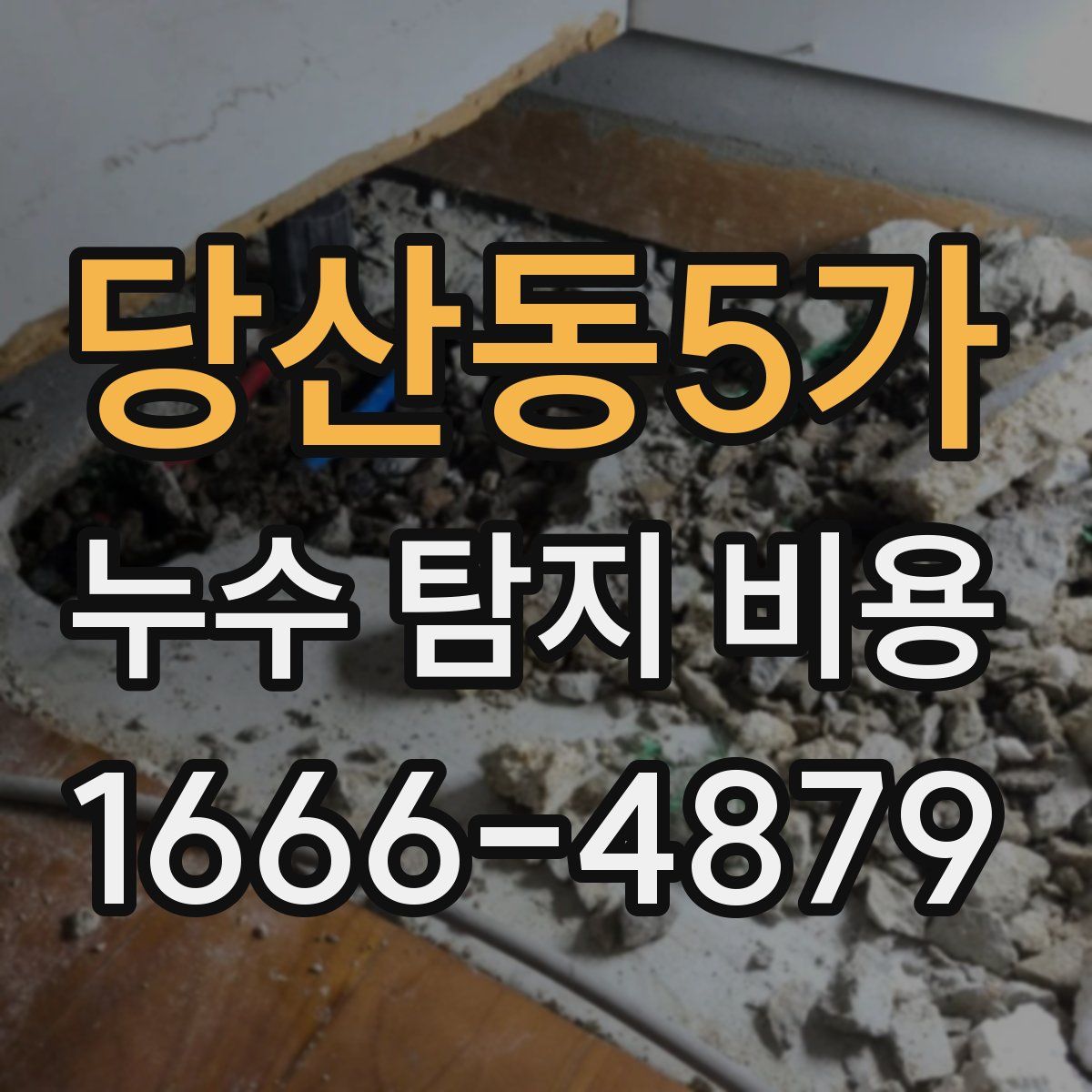 당산동5가 누수 탐지 비용
