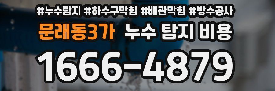 문래동3가 누수 탐지 비용