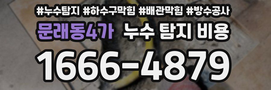 문래동4가 누수 탐지 비용