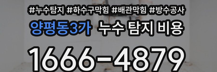 양평동3가 누수 탐지 비용