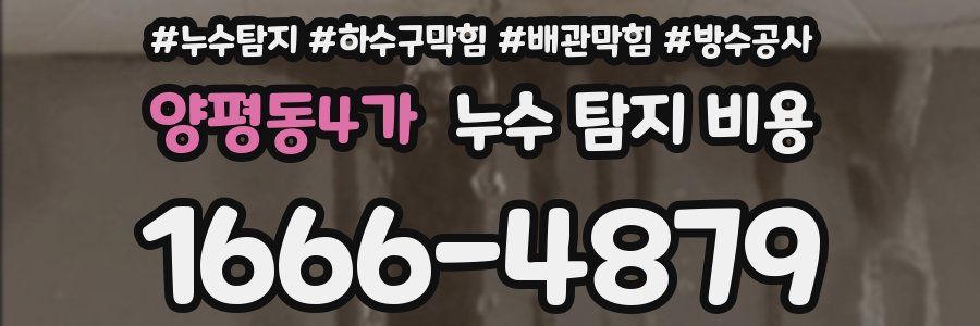 양평동4가 누수 탐지 비용