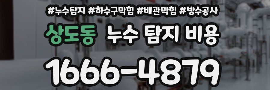 상도동 누수 탐지 비용