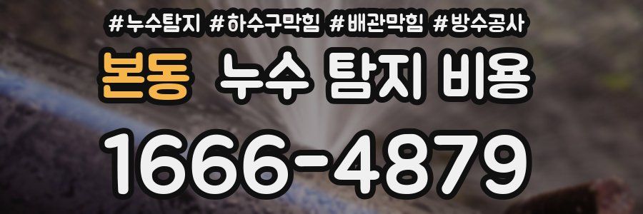 본동 누수 탐지 비용