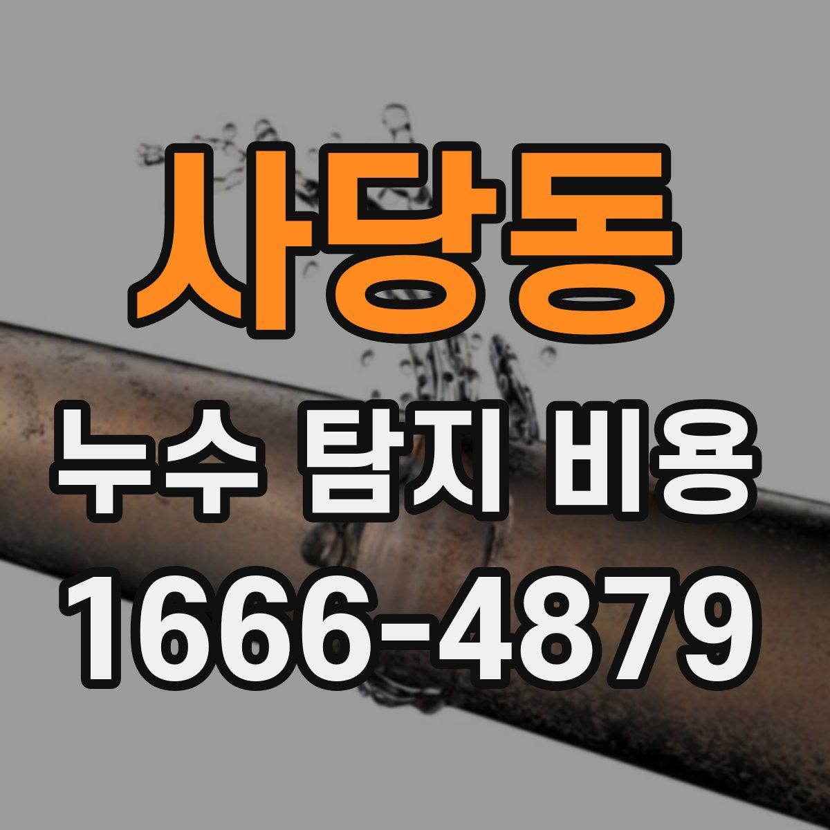 사당동 누수 탐지 비용
