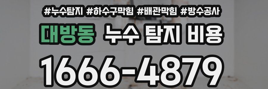 대방동 누수 탐지 비용