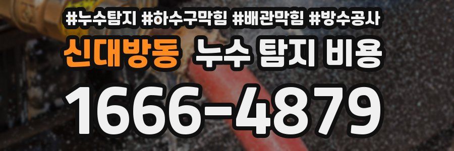 신대방동 누수 탐지 비용