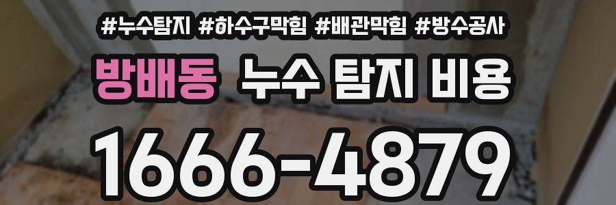 방배동 누수 탐지 비용