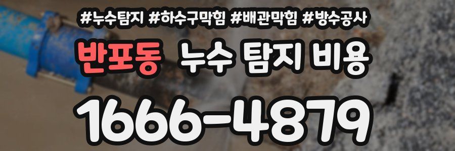 반포동 누수 탐지 비용