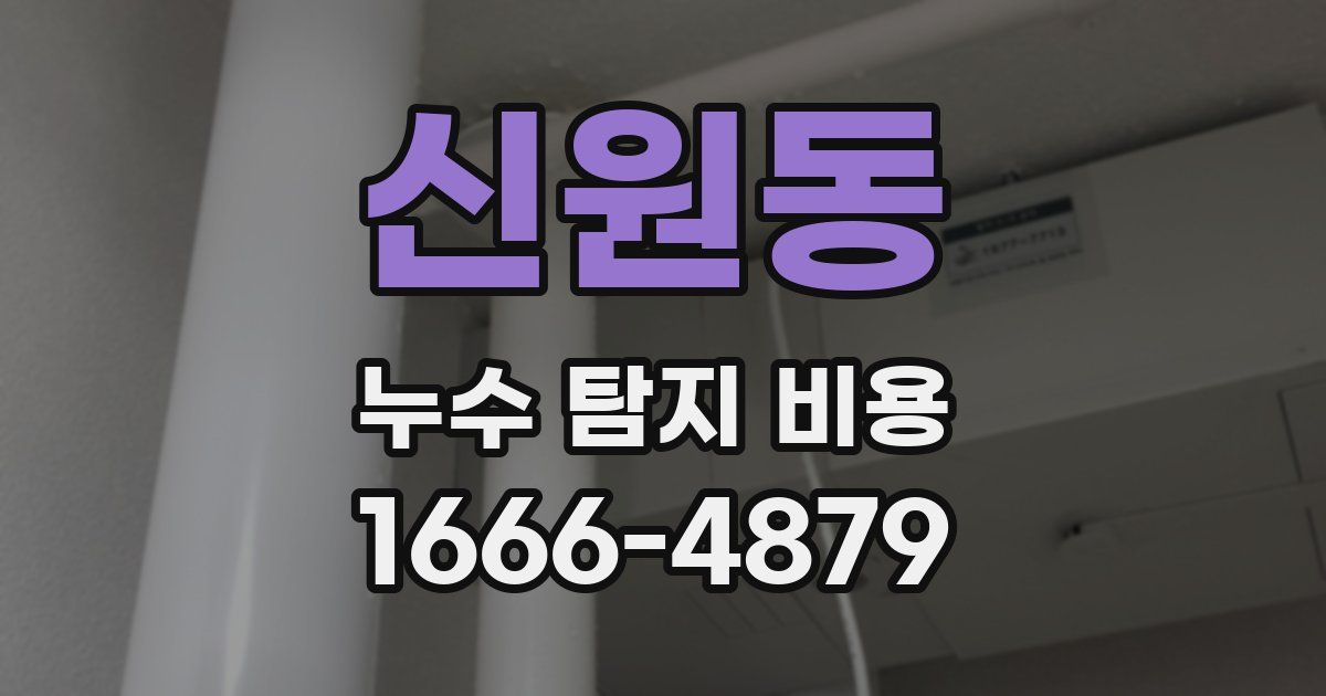 신원동 누수 탐지 비용