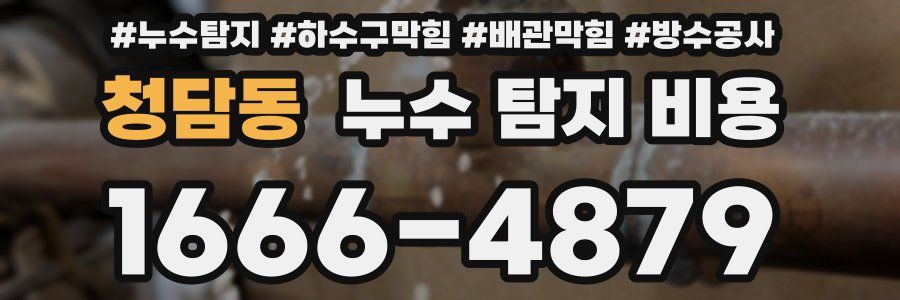 청담동 누수 탐지 비용