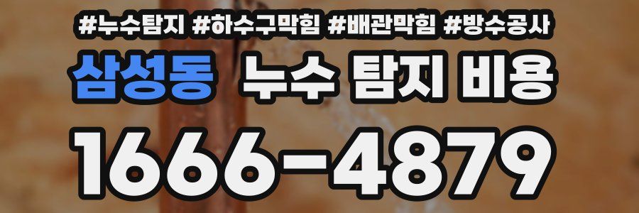 삼성동 누수 탐지 비용
