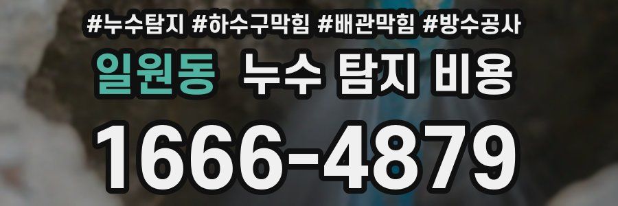 일원동 누수 탐지 비용