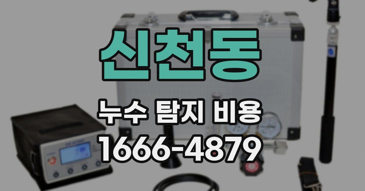 신천동 누수 탐지 비용
