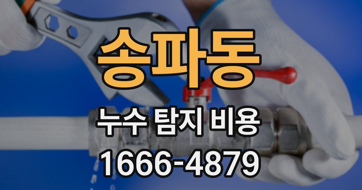 송파동 누수 탐지 비용