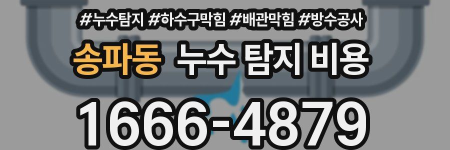 송파동 누수 탐지 비용