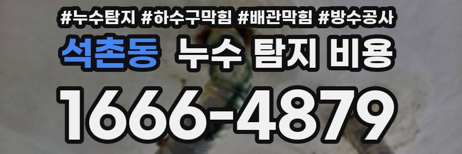 석촌동 누수 탐지 비용