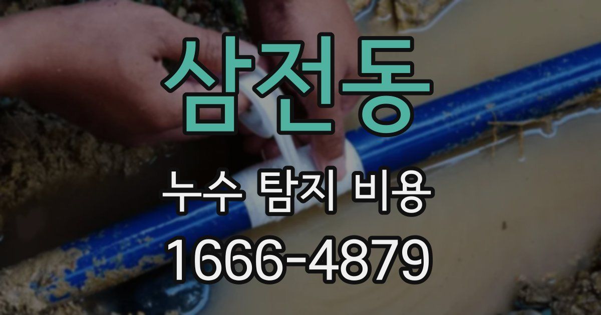 삼전동 누수 탐지 비용