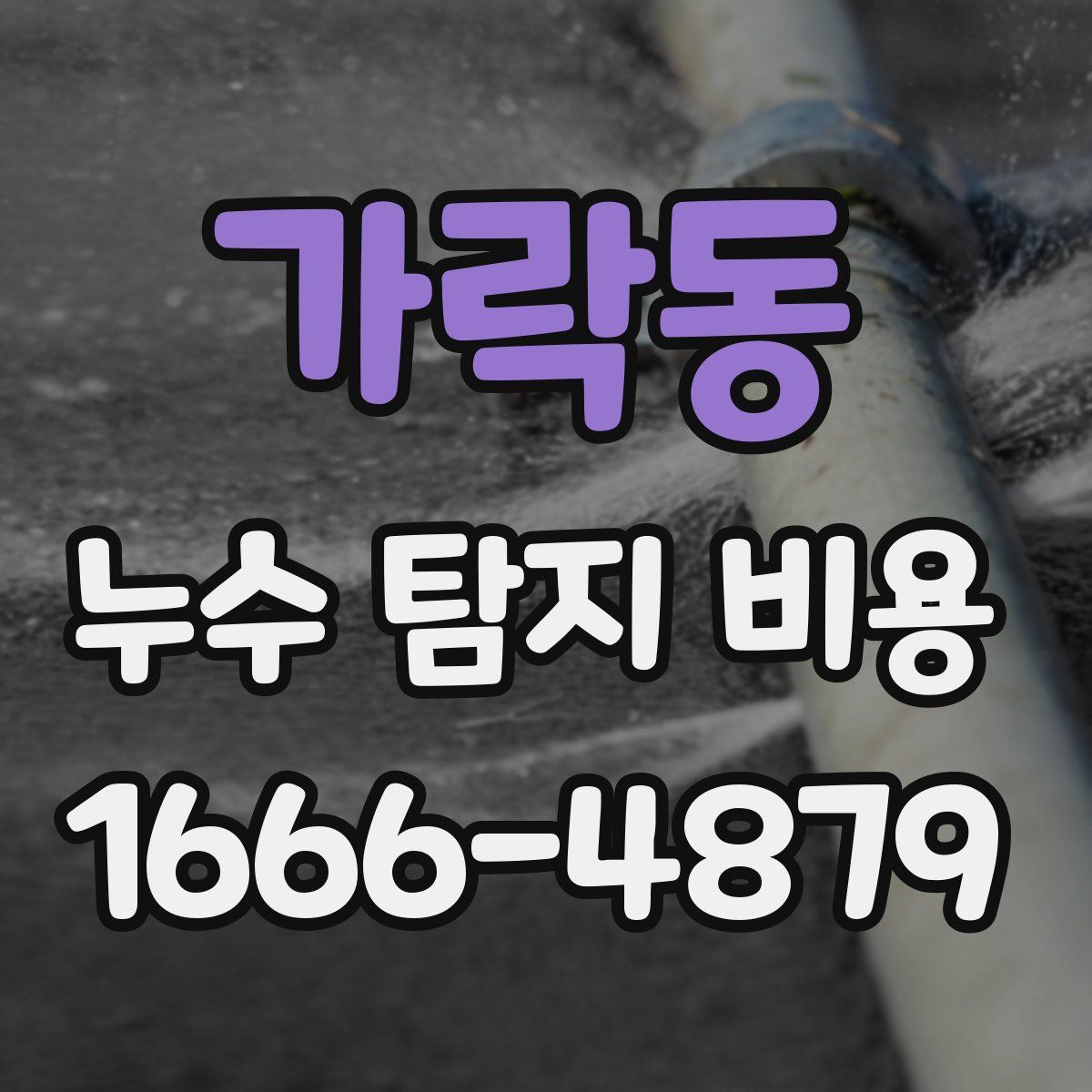 가락동 누수 탐지 비용
