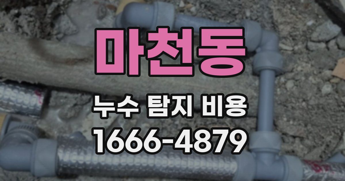 마천동 누수 탐지 비용