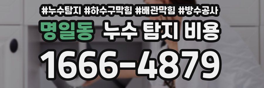 명일동 누수 탐지 비용