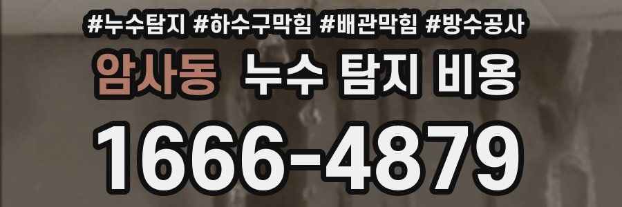 암사동 누수 탐지 비용