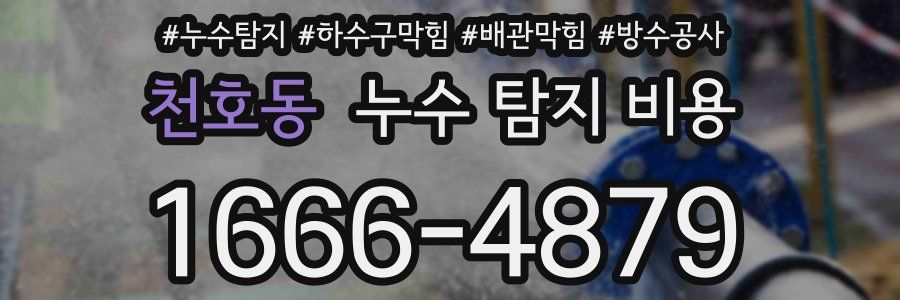천호동 누수 탐지 비용