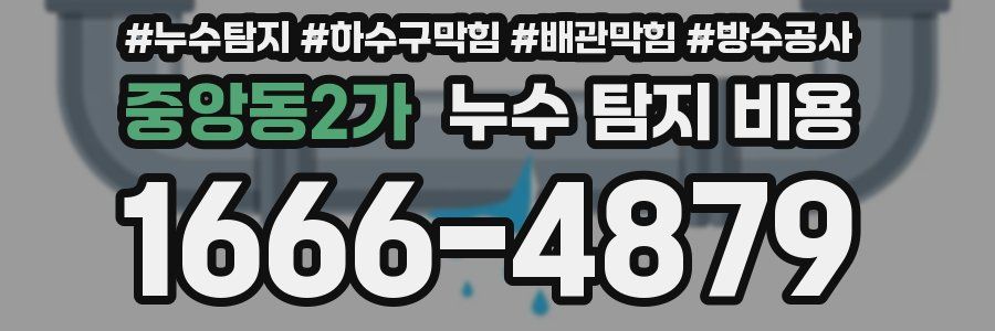 중앙동2가 누수 탐지 비용